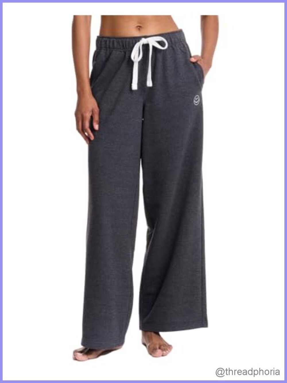 Women's Wide Leg Sweatpants French Terry Joggers with Pockets